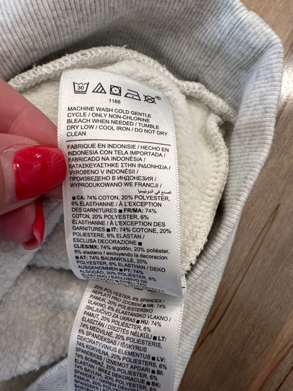 Athleta Light Gray Crewneck Sweatshirt with "Power of She" Embroidery - Picture 7 of 7